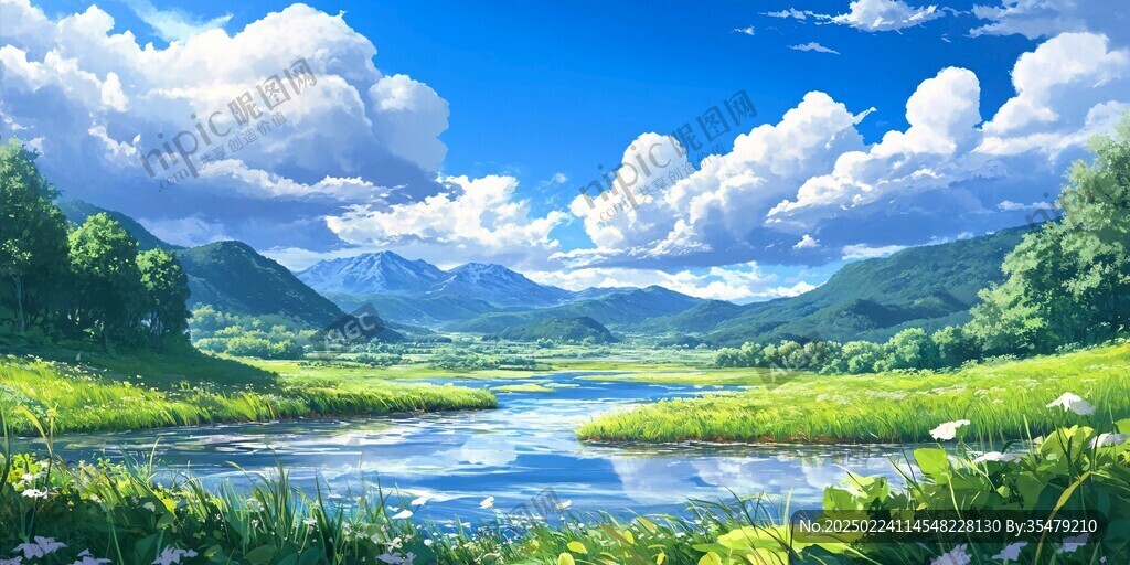 宽屏风景画