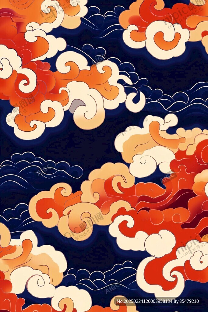 宋代云图高端云纹装饰