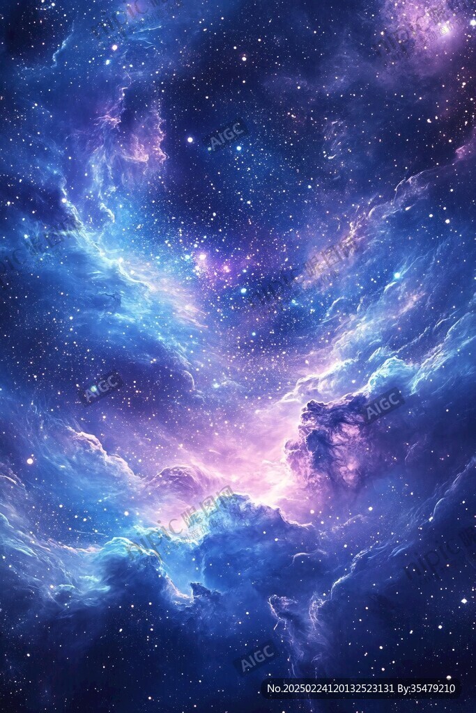 星云宇宙科技背景