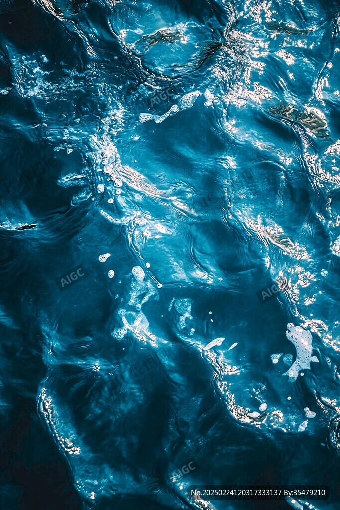 蔚蓝海水深蓝大海