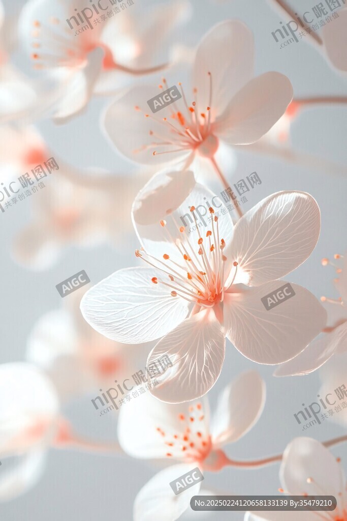 唯美花瓣创意桃花