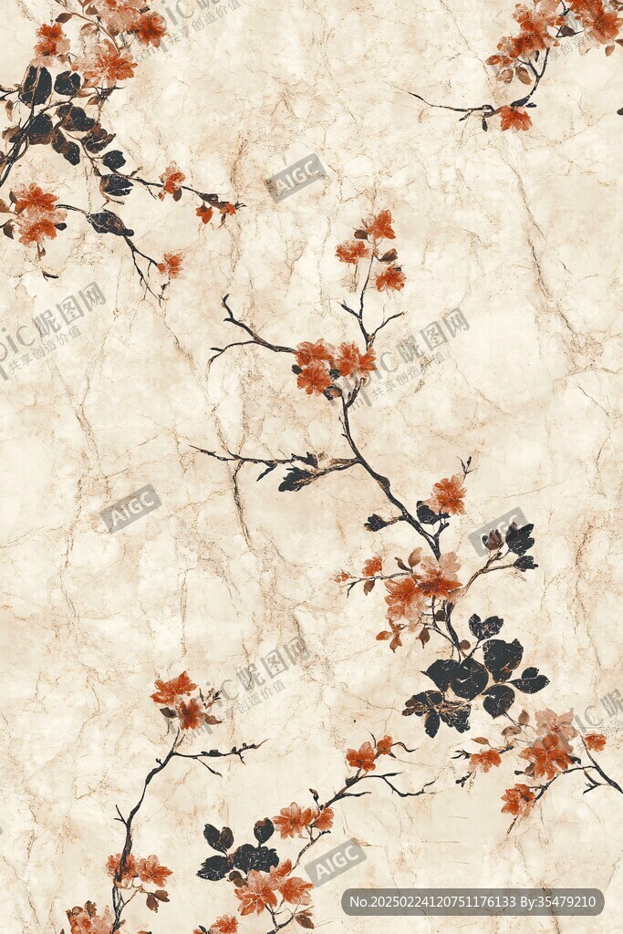 抽象花枝花朵壁纸底图