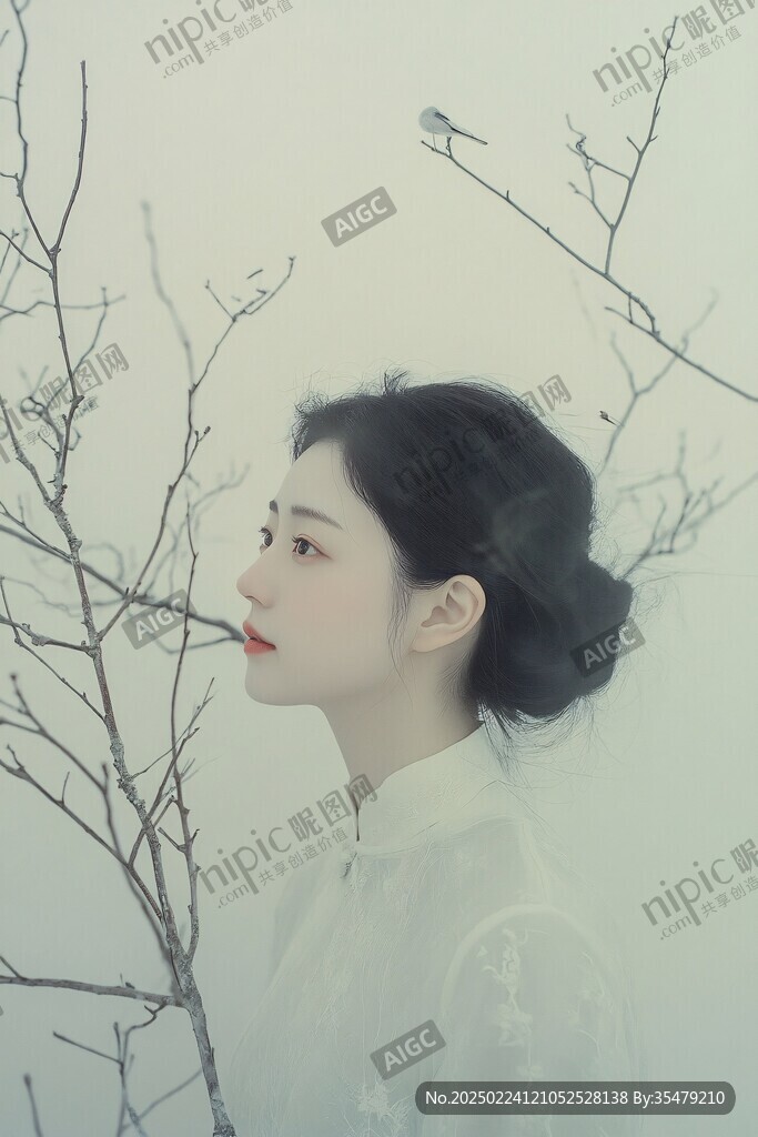 工笔少女
