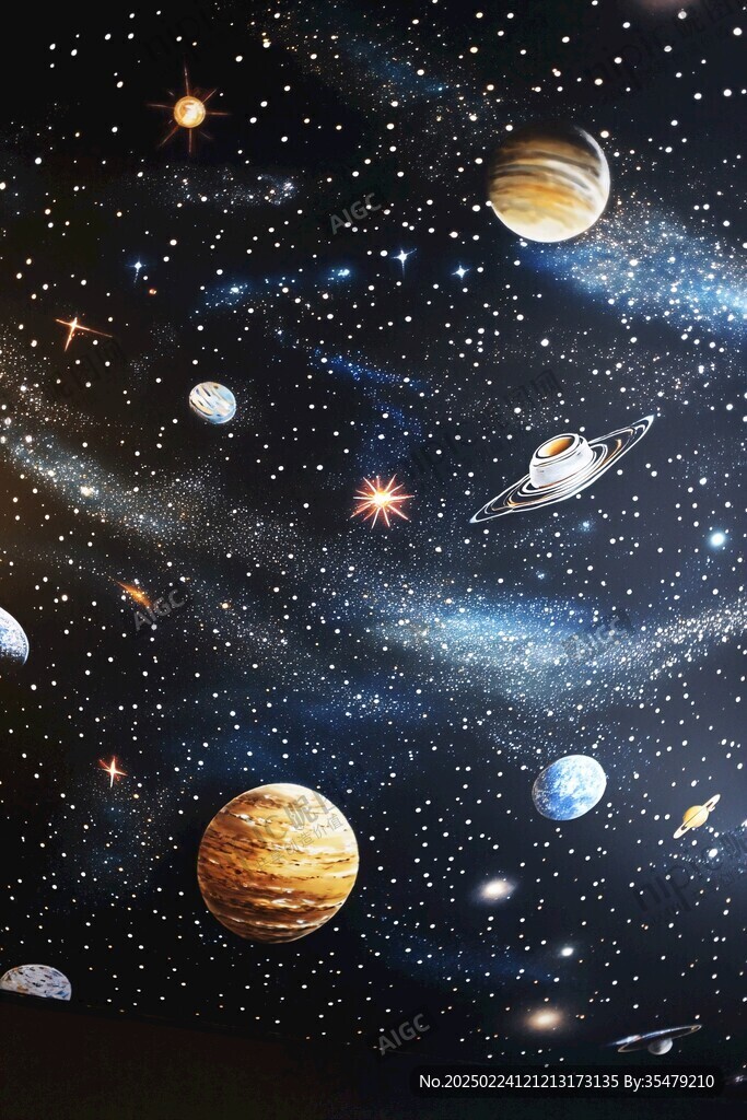 宇宙星球背景墙