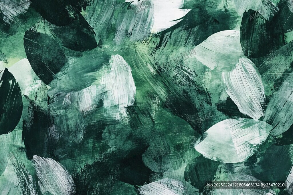 绿叶背景画