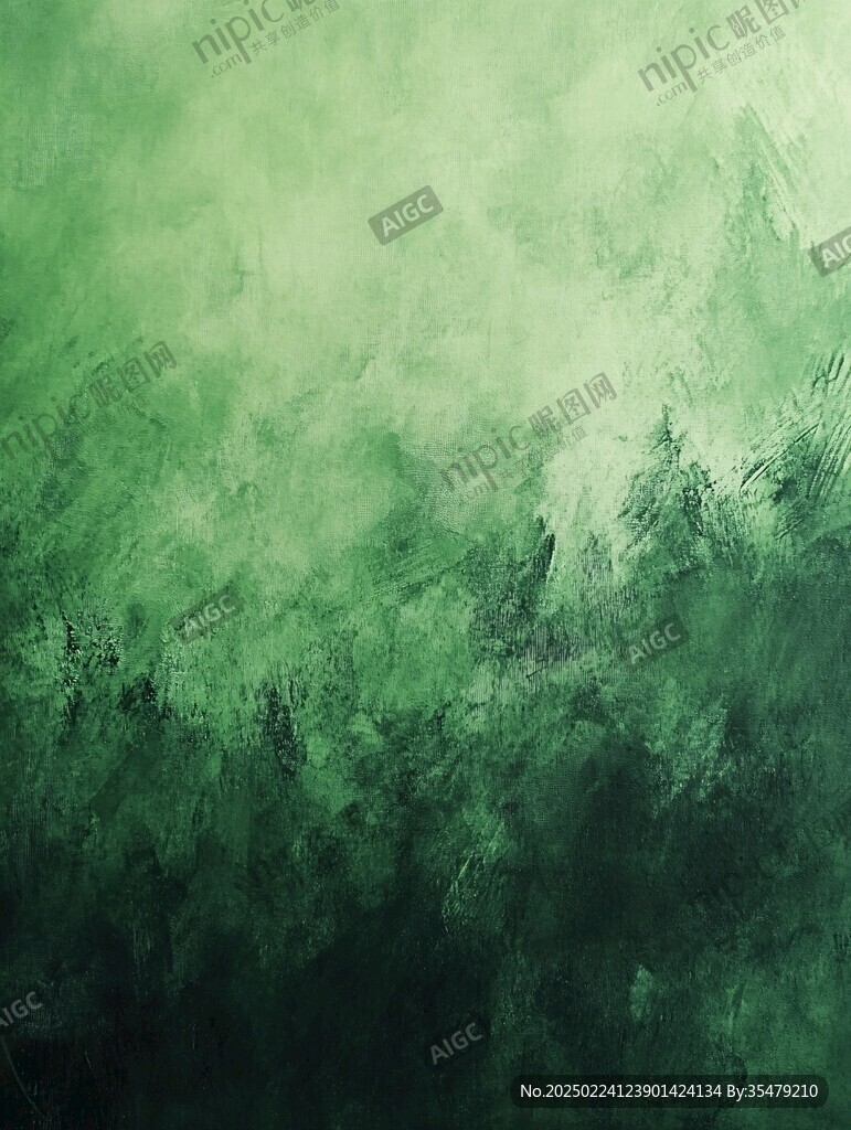 绿色背景抽象画