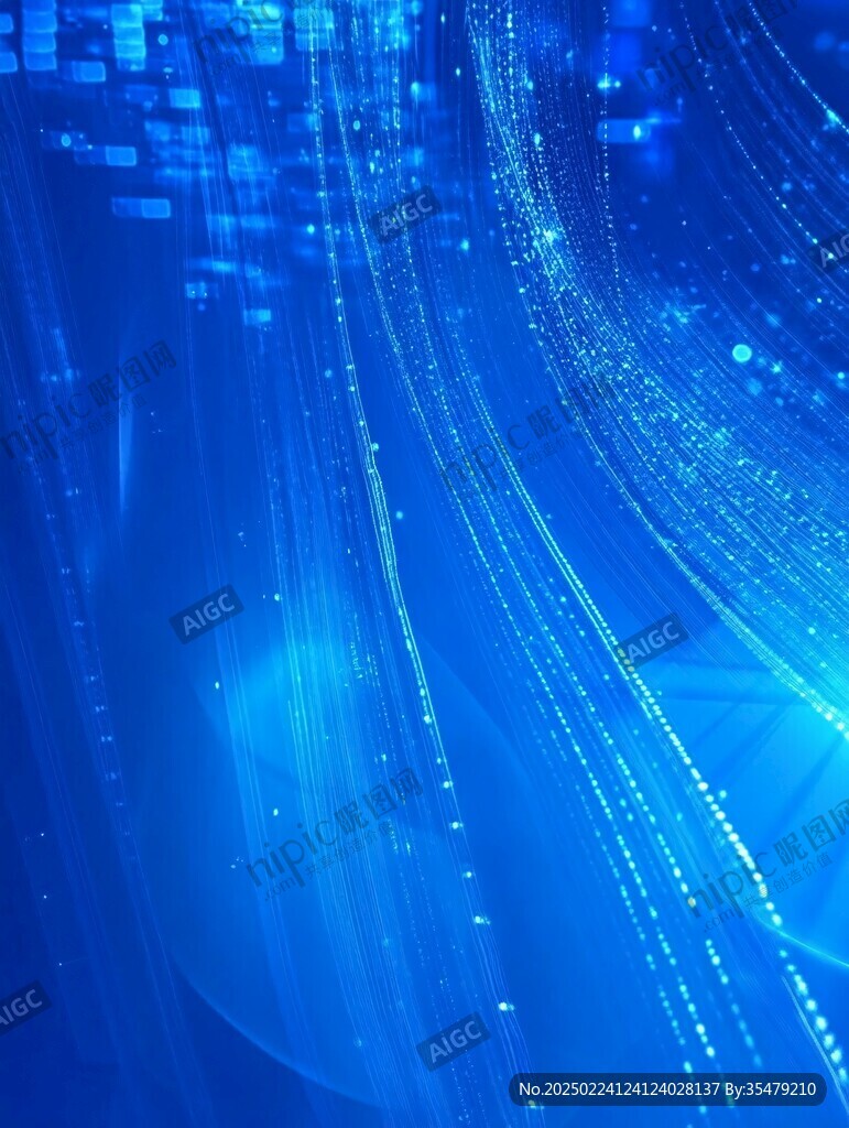 蓝色弯曲唯美科技