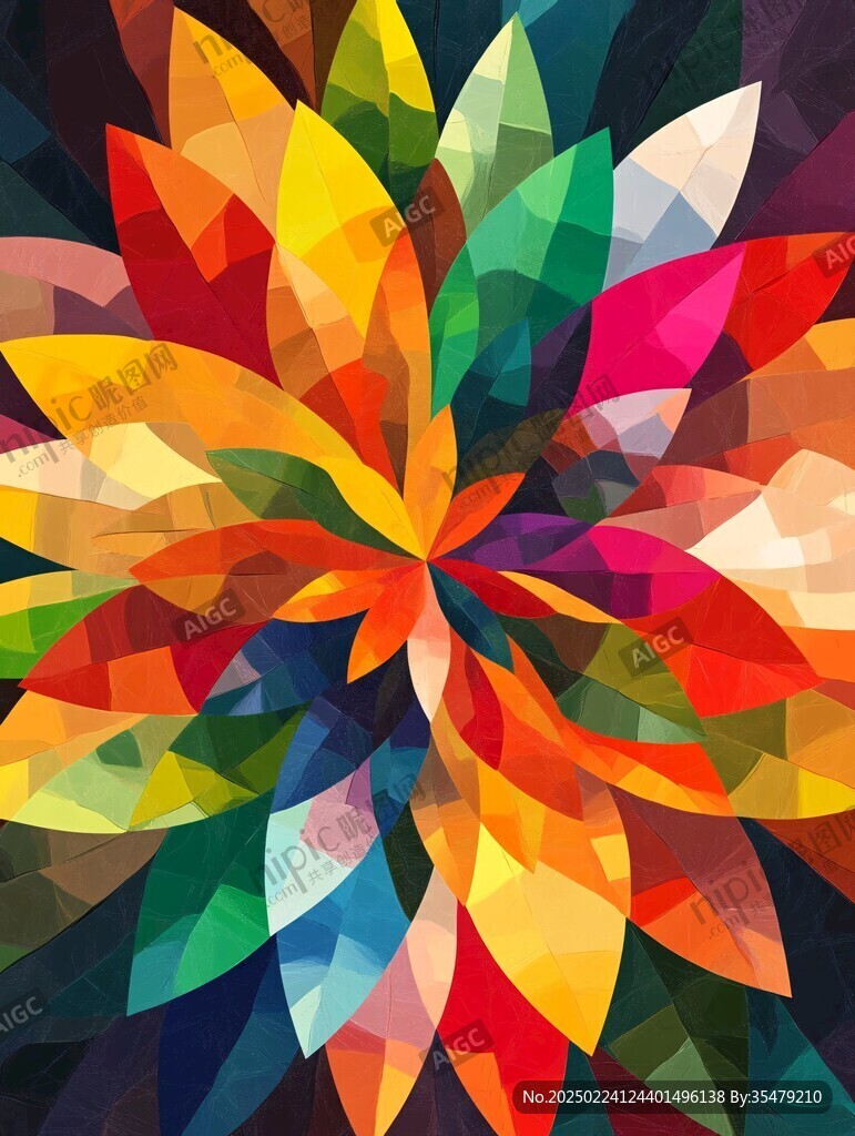 彩色拼贴花纹