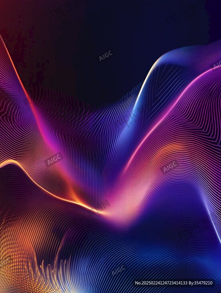 幻彩流体抽象线条背景