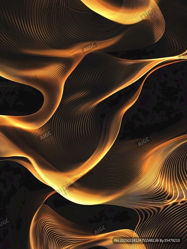 4d金色线条艺术
