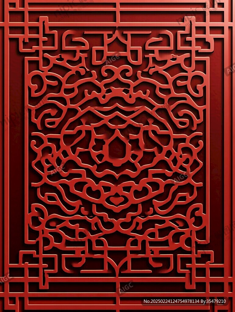 回纹窗雕花纹
