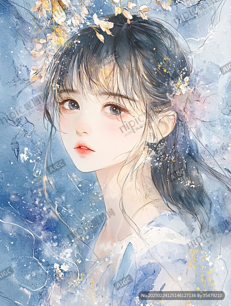 女生插画绘画