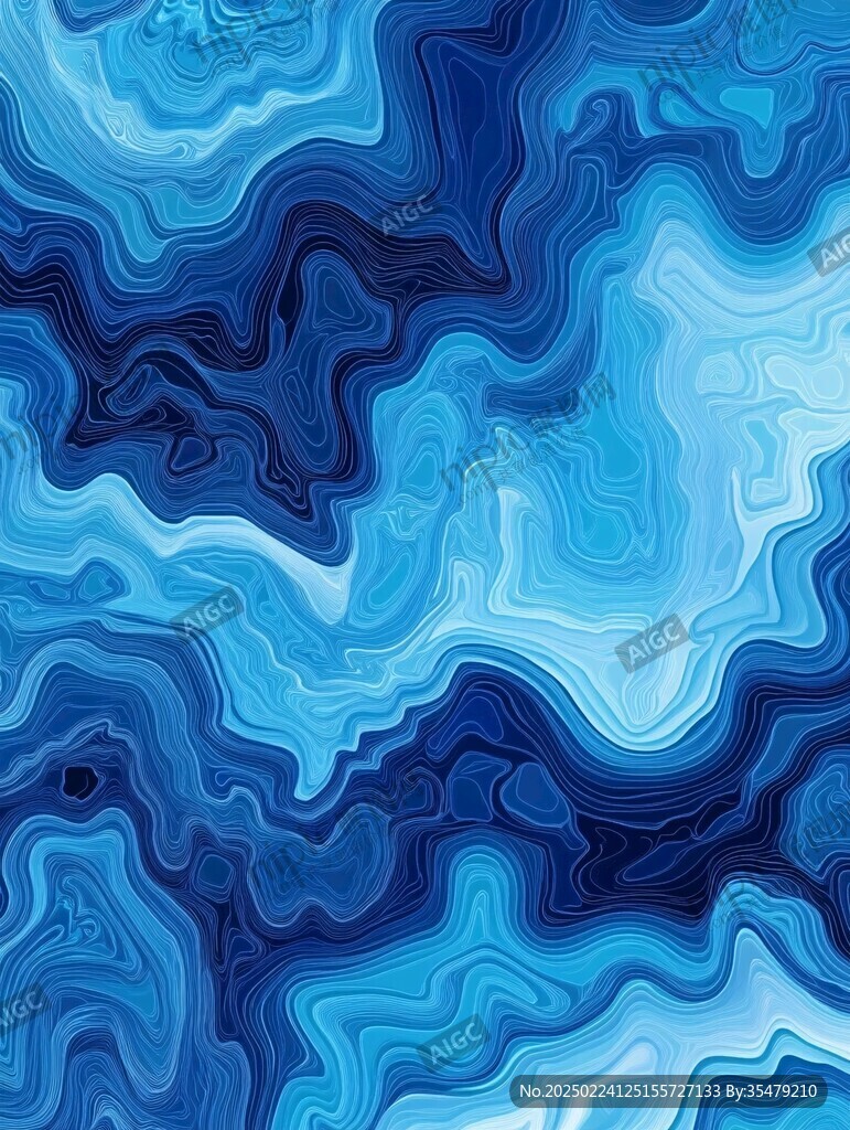 蓝色波浪大理石贴图