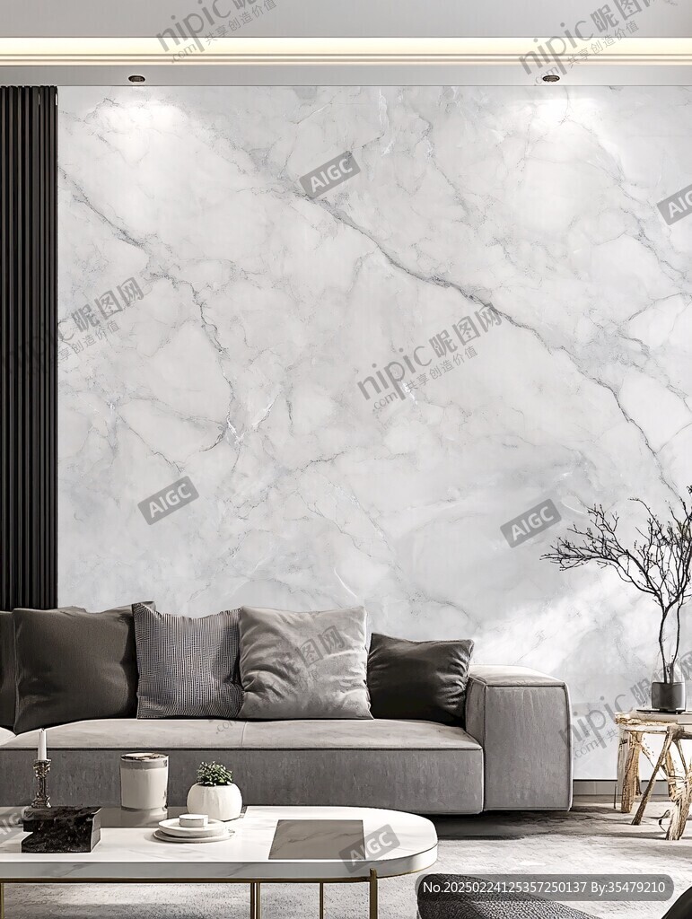 现代北欧大理石背景墙
