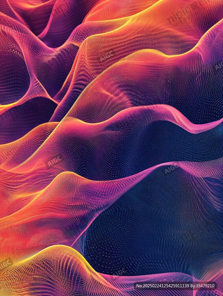 幻彩流体抽象线条背景