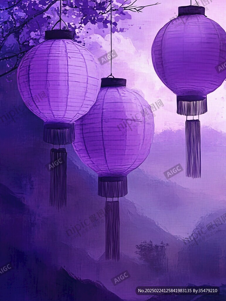 灯笼装饰画