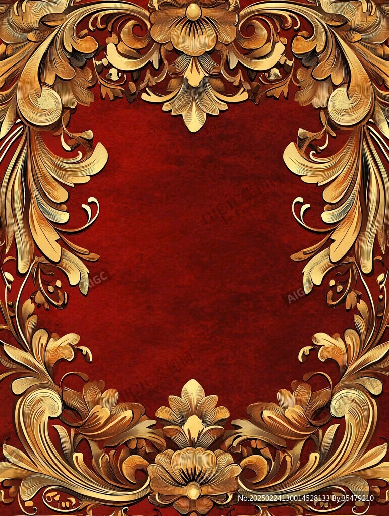 红金色欧式背景