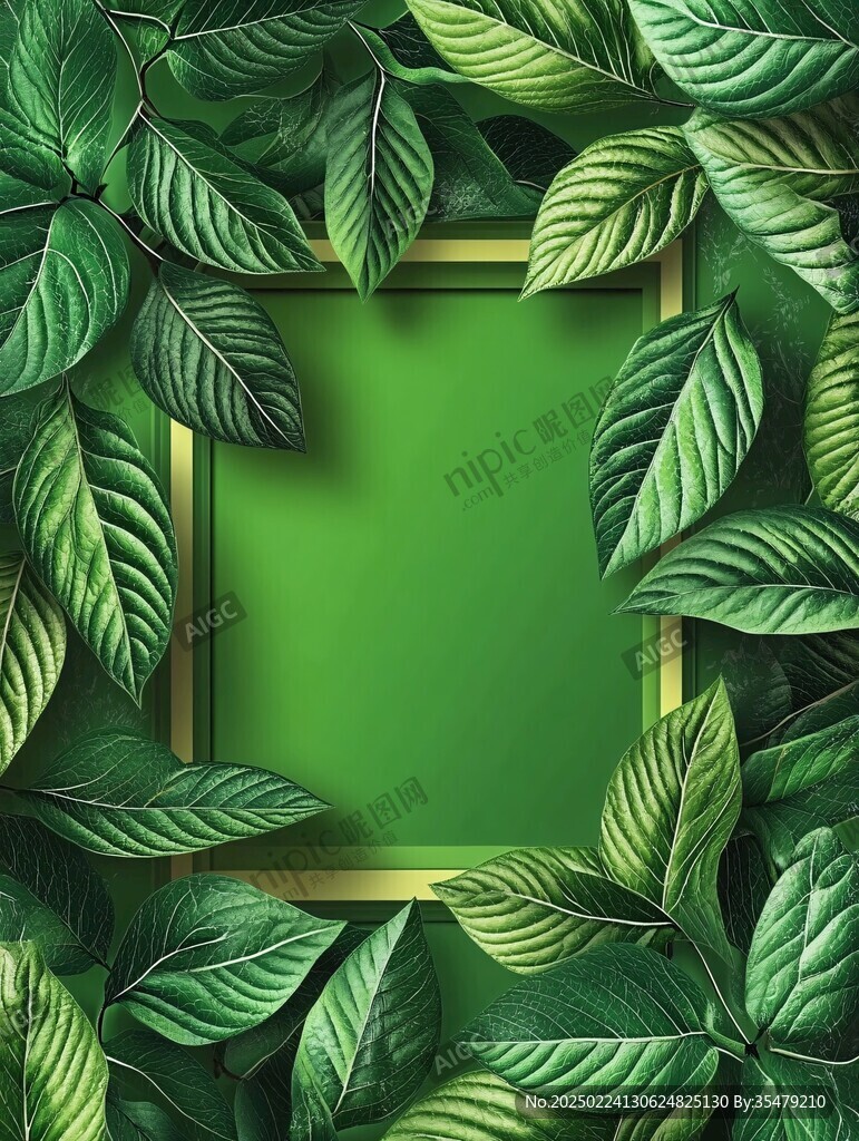 绿叶绿植背景素材