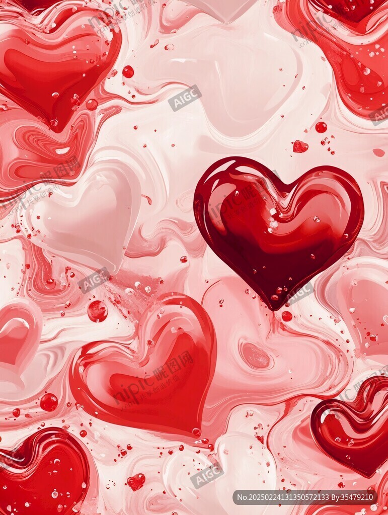 心动浪漫氛围背景