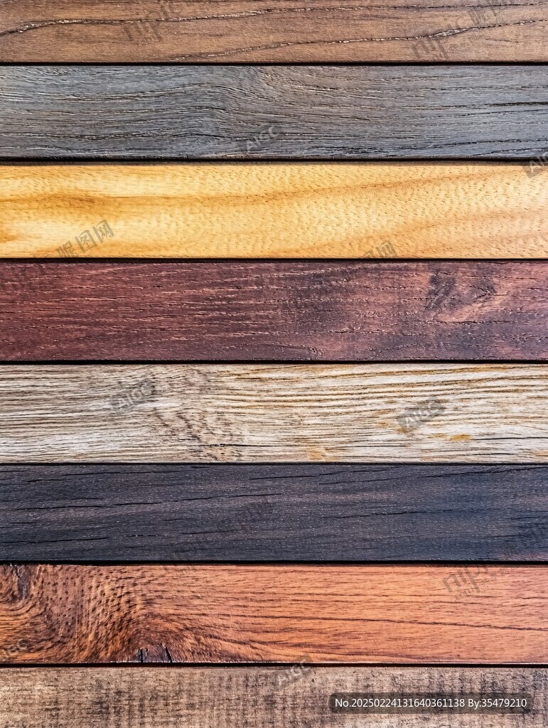 多种颜色木板木材
