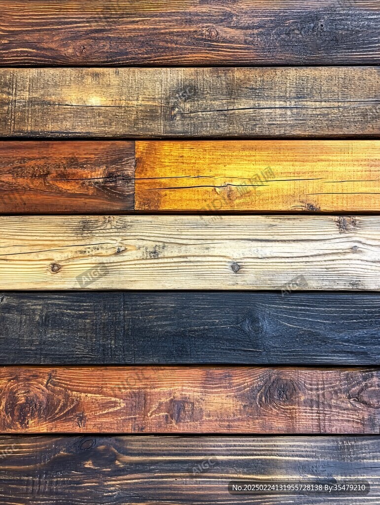 多种颜色木板木材