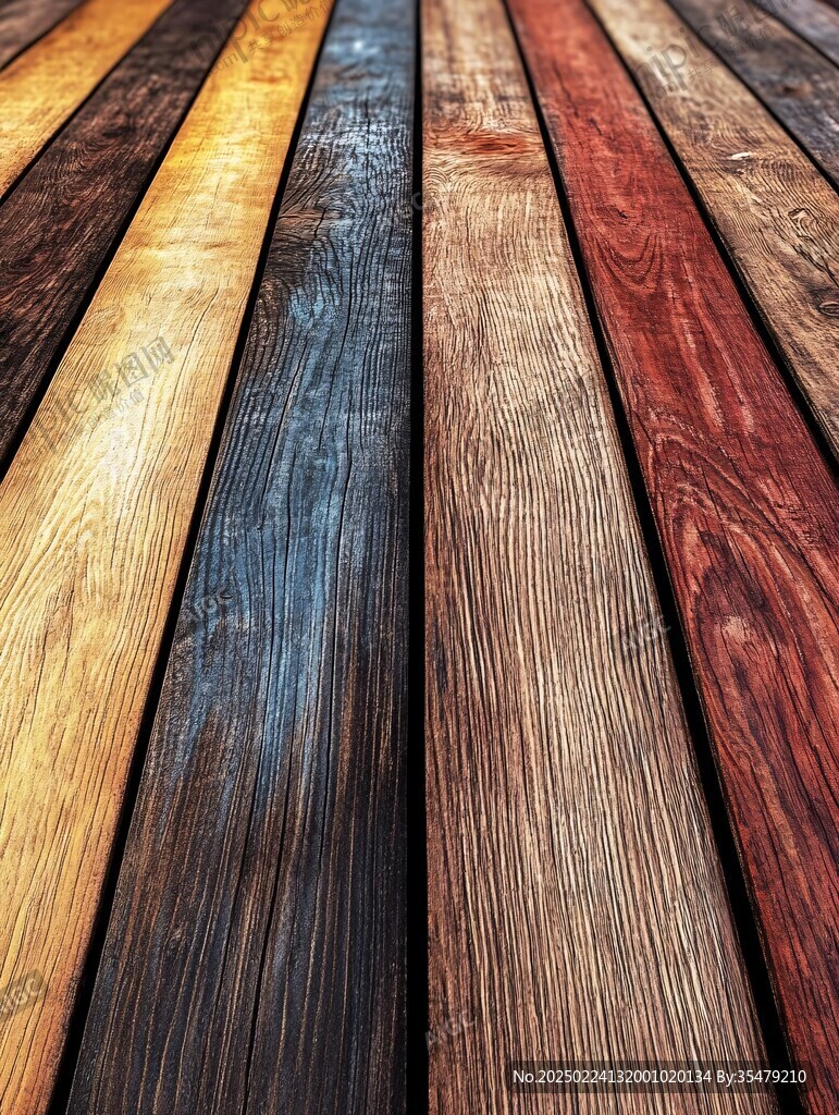 多种颜色木板木材