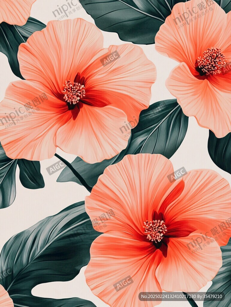 芙蓉花图案