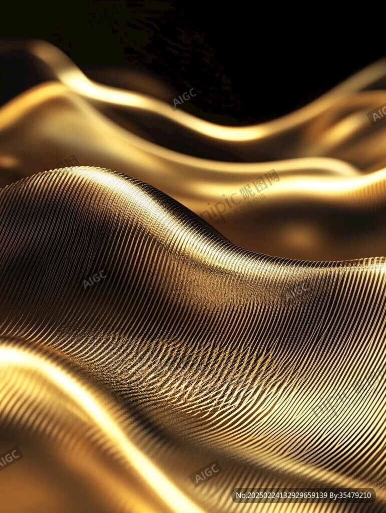 4d金色线条艺术
