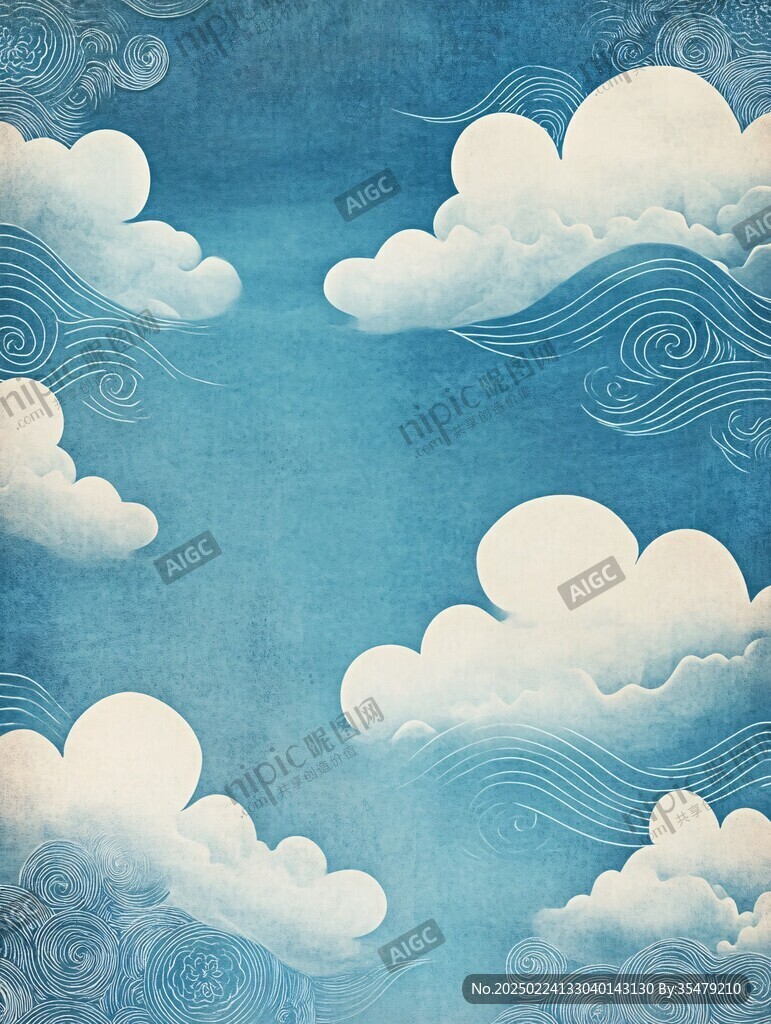 彩云海水纹