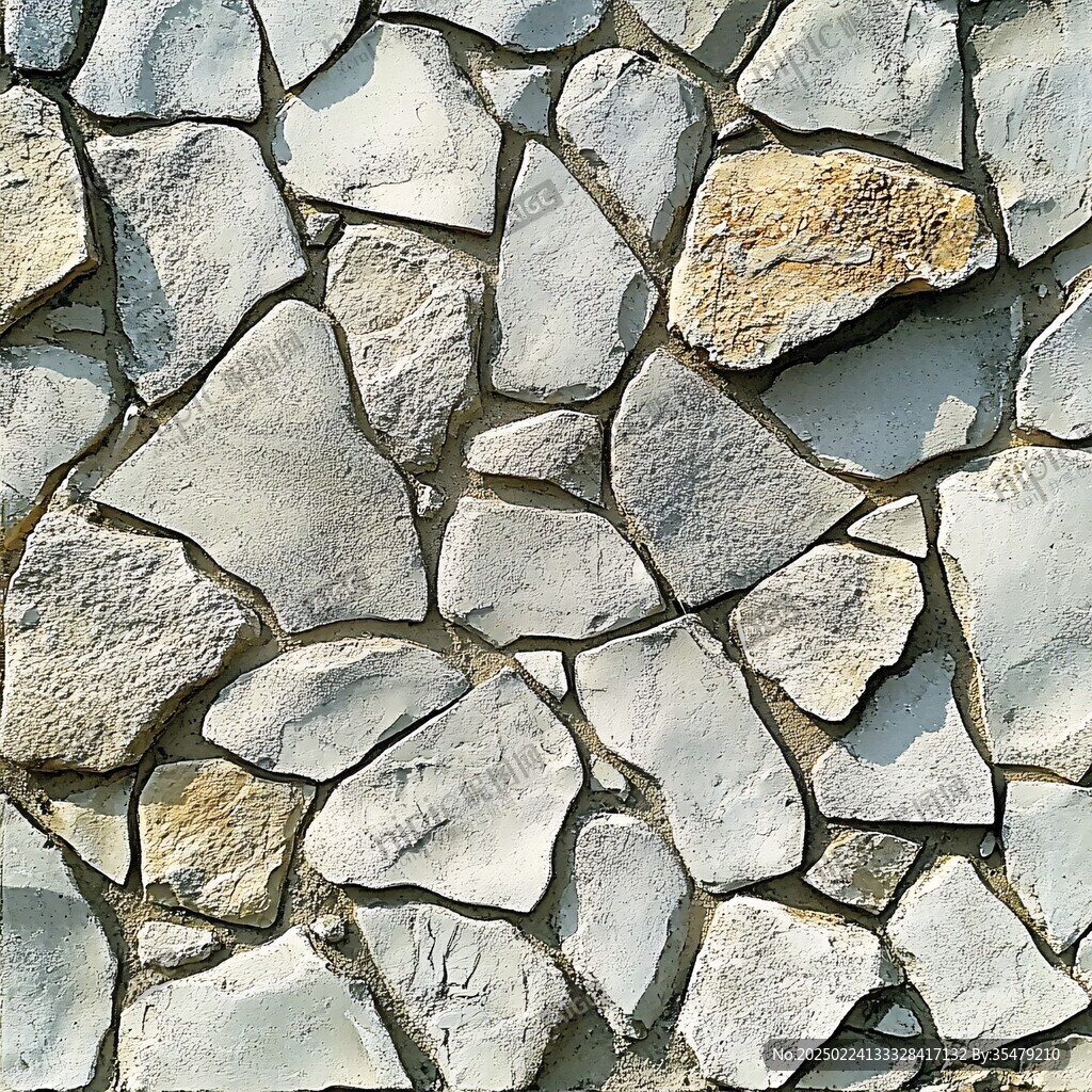 黄色石片装饰墙