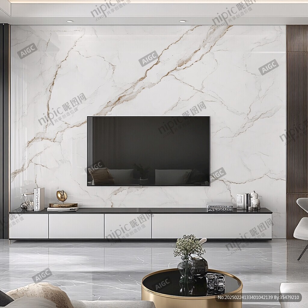 轻奢大理石背景墙