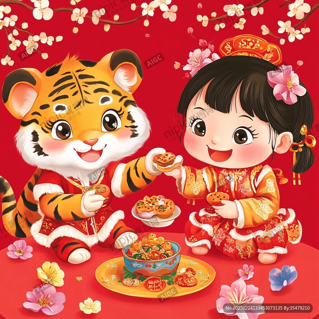 虎娃拜年