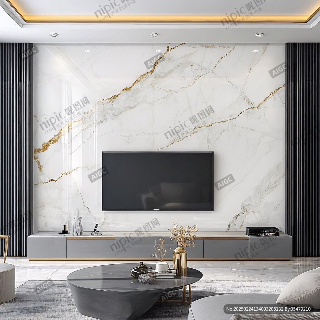 轻奢大理石背景墙