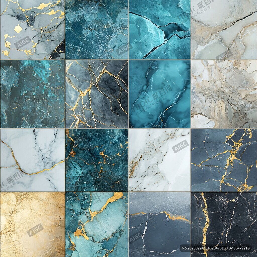 高清蓝色大理石纹理