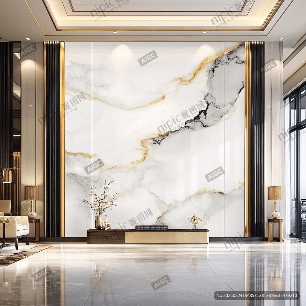 轻奢大理石背景墙