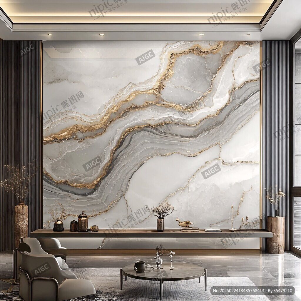 轻奢大理石背景墙
