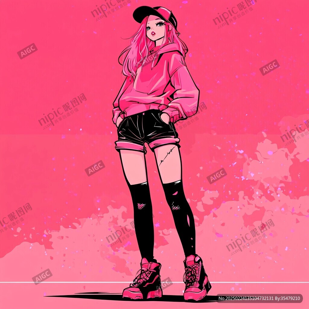 酷女孩插画