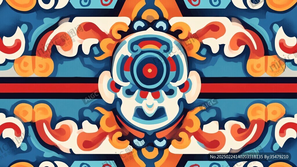 土族插画图案
