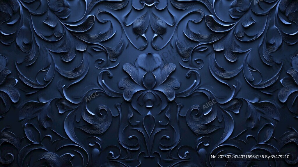 皇家蓝立体感浮雕背景