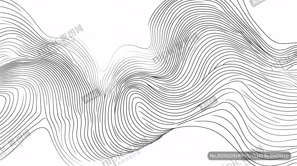 高级灰线条波浪纹理