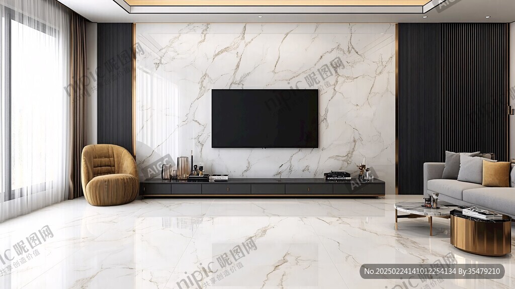 岩板客厅场景素材