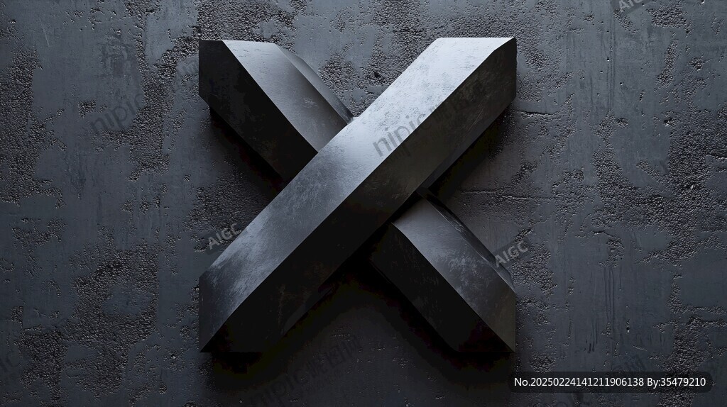 x金属logo