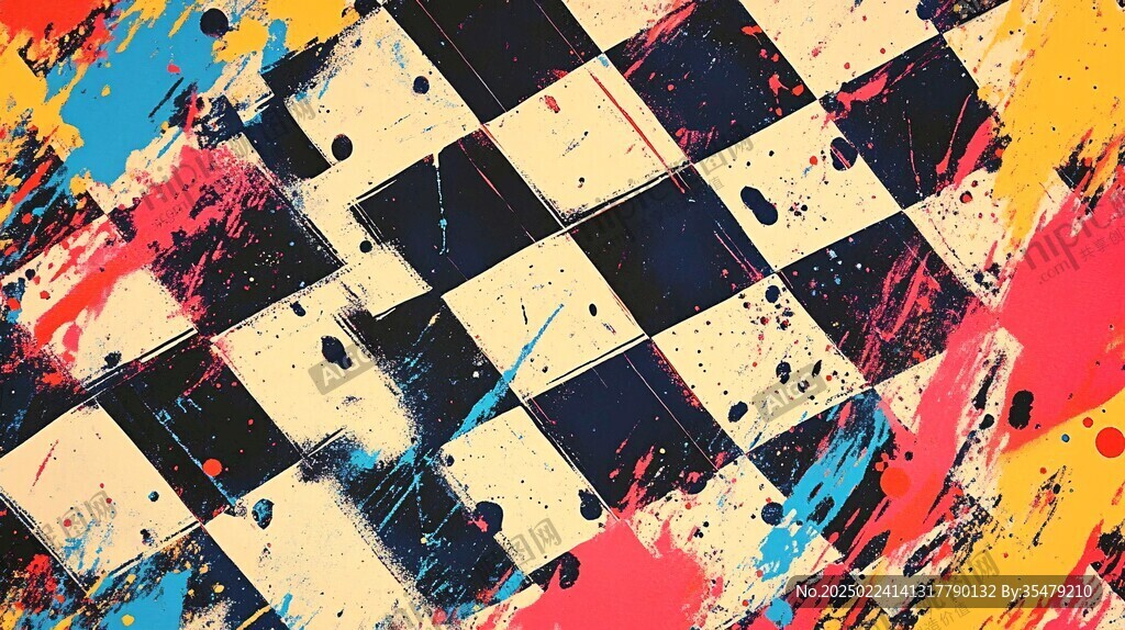 手工绘画棋盘