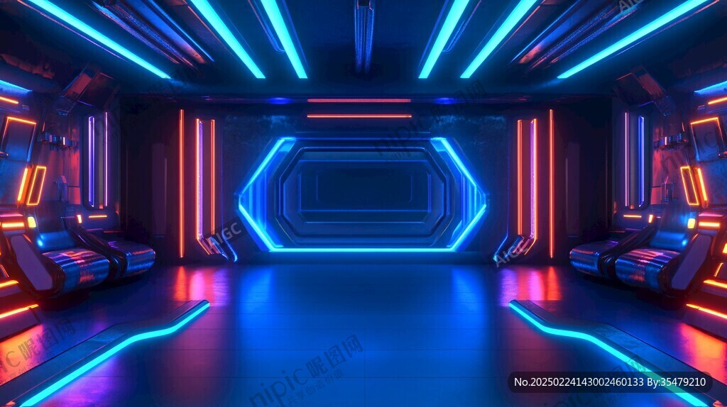 赛博朋克风格迎宾区