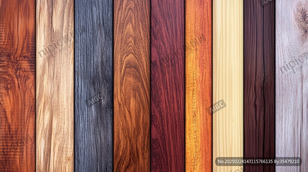 多种颜色木板木材