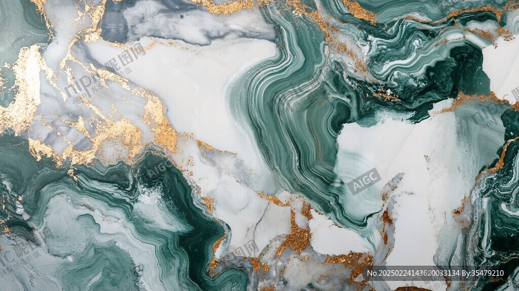 蓝色流体创意抽象画