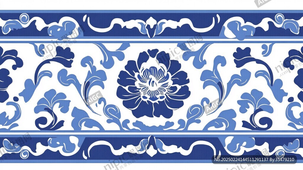 青花瓷线条