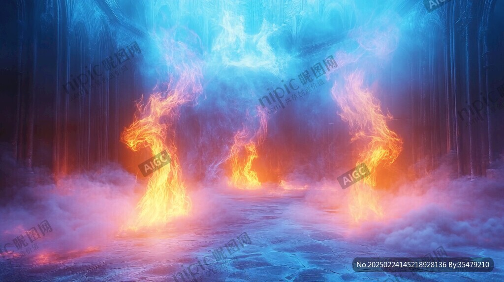 奇幻冰火景象
