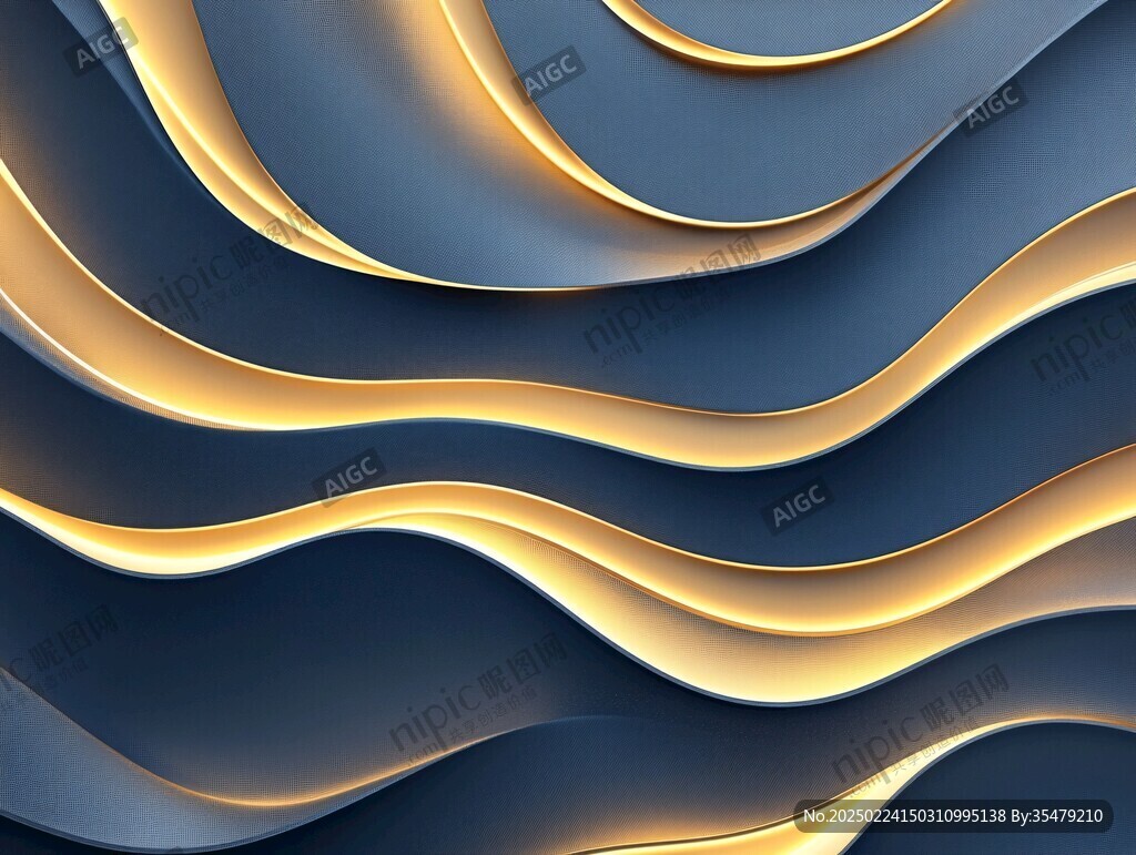 4d金色线条艺术