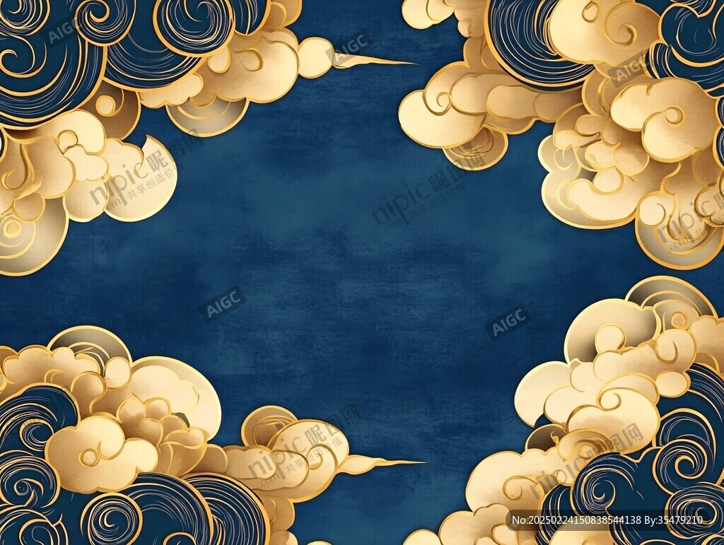 金色云纹背景